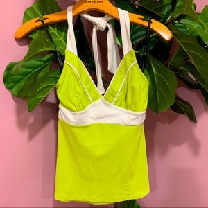 Lime Green Bebe Halter Top